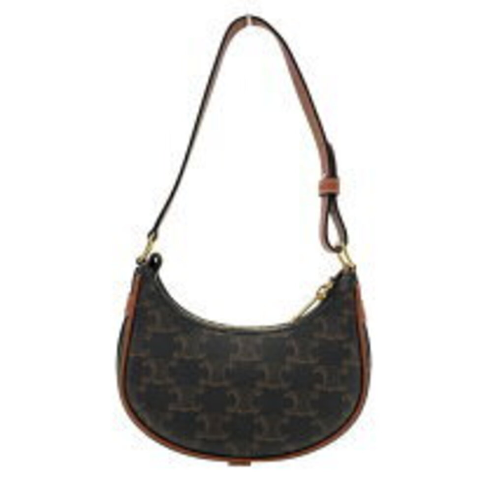 Celine Triomphe Tan Canvas Calfskin Handbag Ava - Picture 2 of 8
